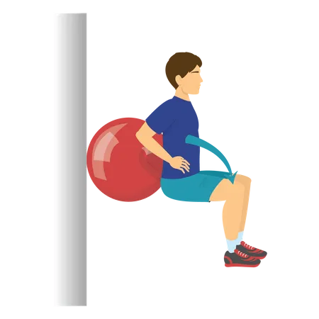 Boy workout  Illustration