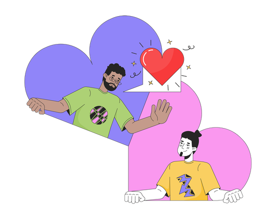 Boyfriends gay dating app  Illustration