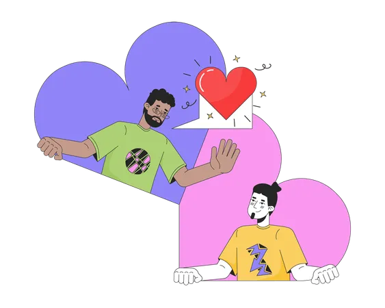 Boyfriends gay dating app  Illustration