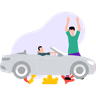 car ride illustration free download