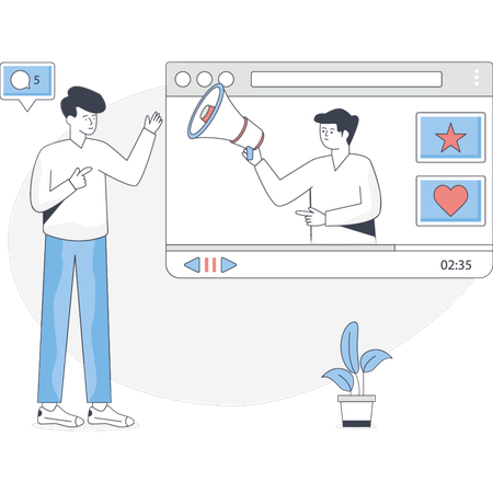 Boys Doing Business Marketing Online  Illustration