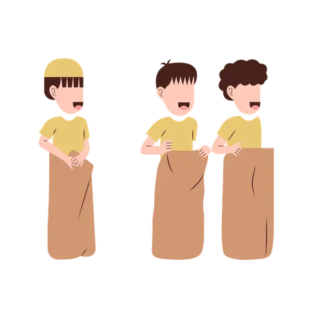 Flat Illustration Of Indonesian Traditional Game Illustration