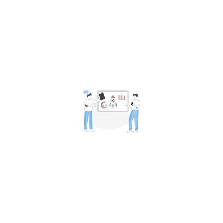 Boys Pointing Business Startup  Illustration