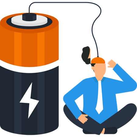 Brain battery  Illustration