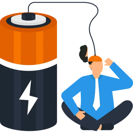 Brain battery  Illustration