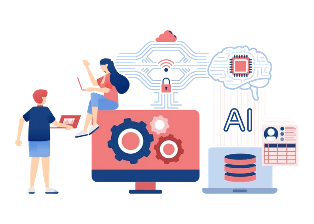 Brain Chip for Interconnected User  Illustration