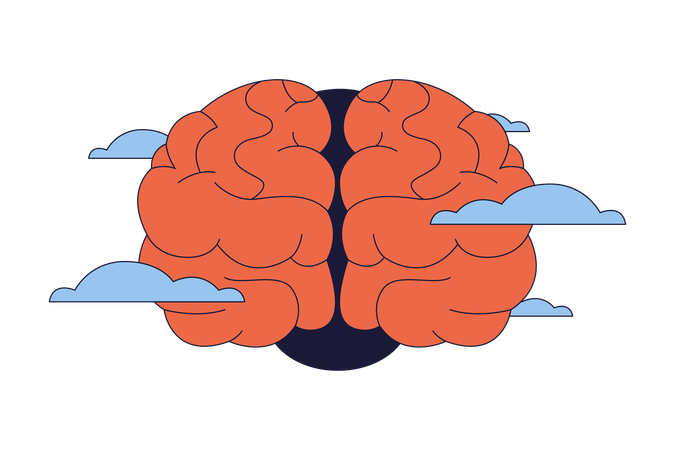 Brain fog syndrome  Illustration