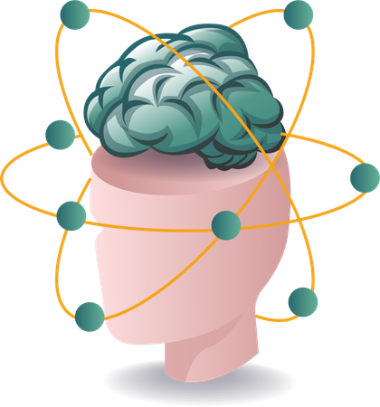 Brain symbol of human intelligence  Illustration