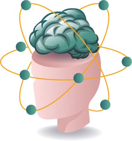 Brain symbol of human intelligence  Illustration