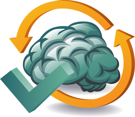 Brain symbol of human intelligence  Illustration