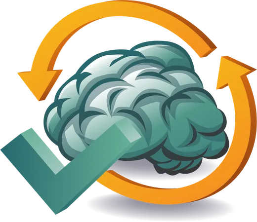 Brain symbol of human intelligence  Illustration