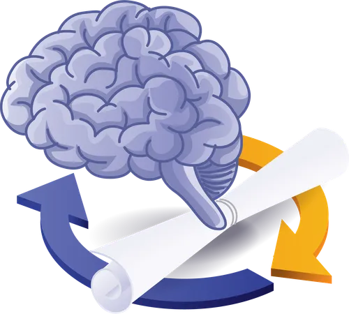 Brain symbol of intelligence  Illustration