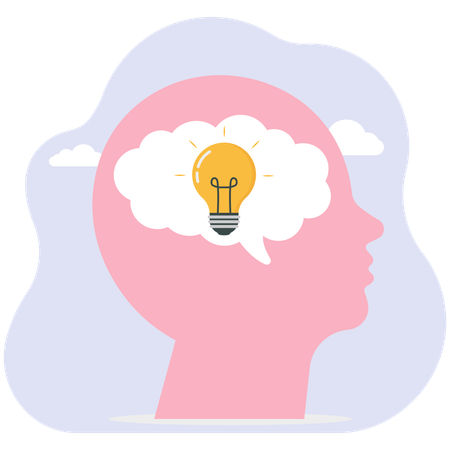 Brain with creativity  Illustration