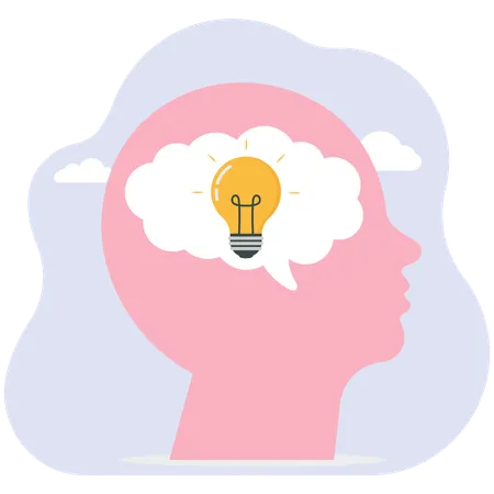 Brain with creativity  Illustration