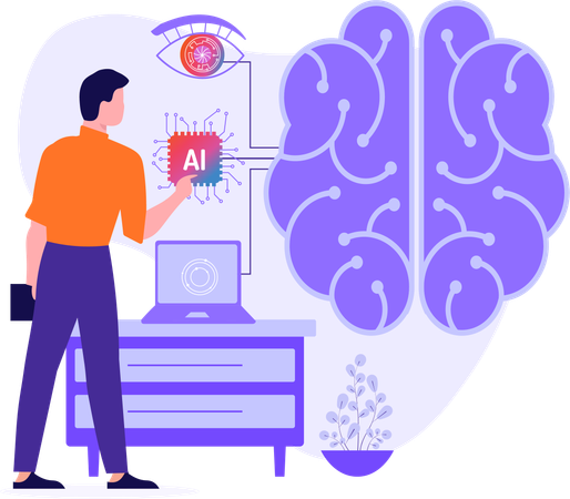 Brainstorming mit KI  Illustration