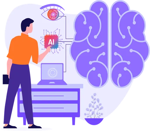 Brainstorming mit KI  Illustration