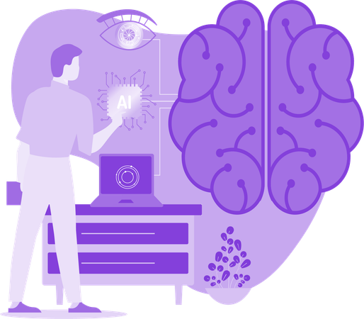 Brainstorming mit KI  Illustration