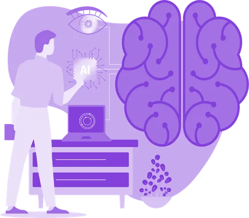 Brainstorming mit KI  Illustration