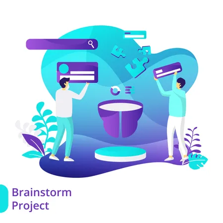 Brainstorming-Projekt  Illustration