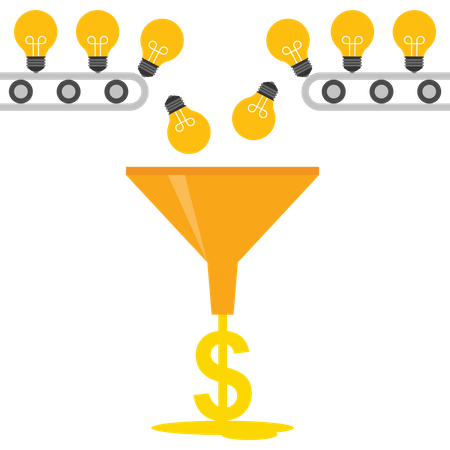 Brainstorming to increase income  Illustration