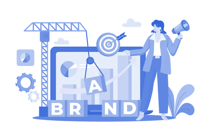 Brand Manager Illustration Concept On White Background Illustration
