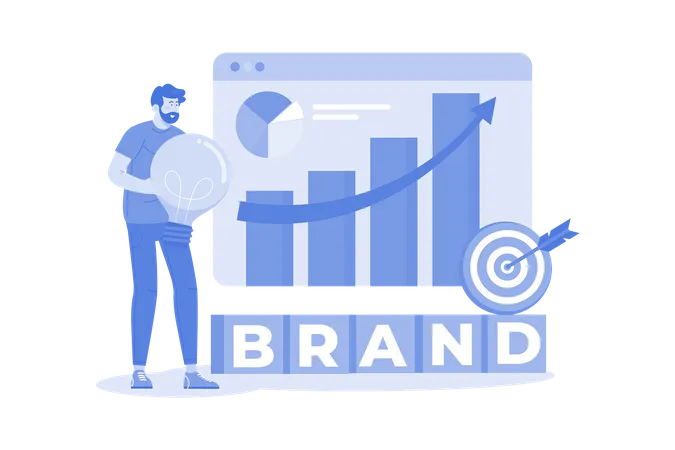 A Branding Expert Develops A Brand Strategy Illustration