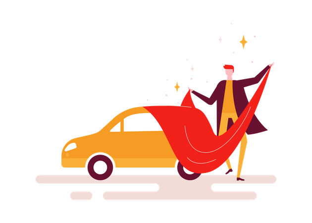 Brand New car Illustration