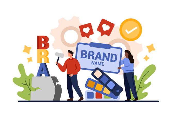 Brand product trend development  Illustration