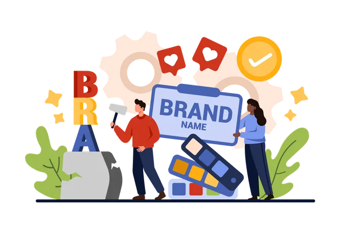 Brand product trend development  Illustration