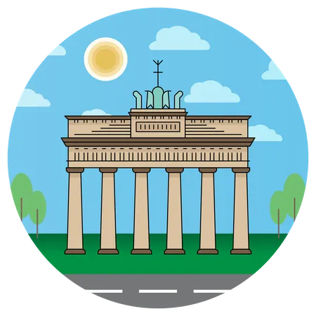 Brandenburg Gate Berlin  Illustration