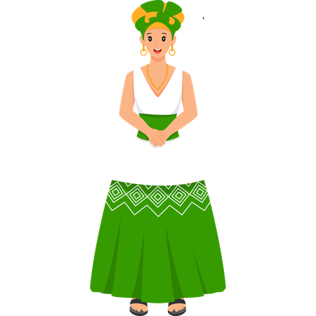 Brasilianisches Hochzeitskleid  Illustration