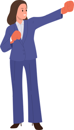Brave businesswoman  Illustration