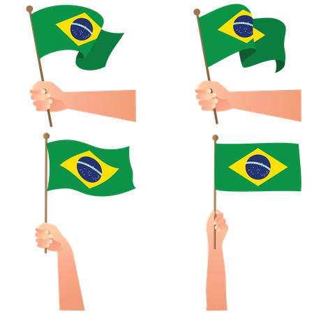 Brazil flags  Illustration