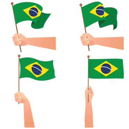 Brazil flags  Illustration