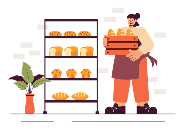 Bread Mill  Illustration