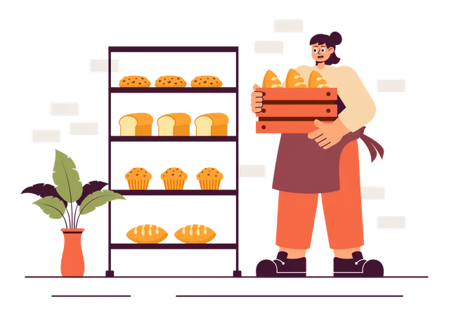 Bread Mill  Illustration