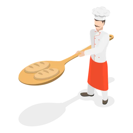 Bread Production In Bakery イラスト