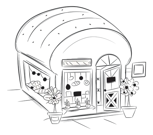 Bread Shop  Illustration