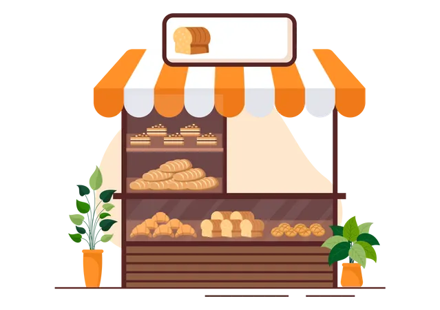 Bread Shop  Illustration