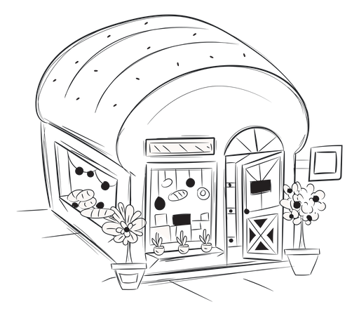 Bread Shop  Illustration