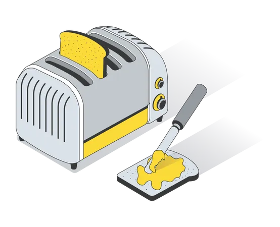 Bread Toaster  Illustration