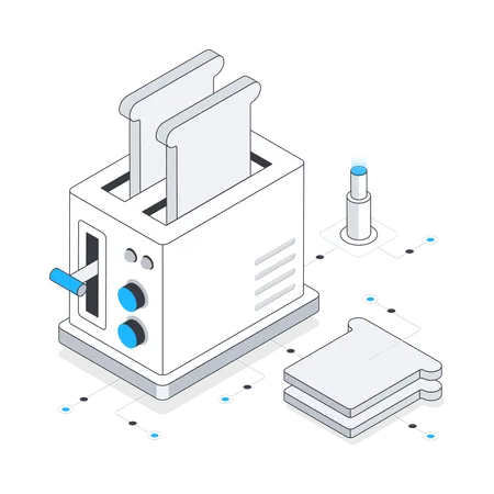 Bread Toaster  Illustration