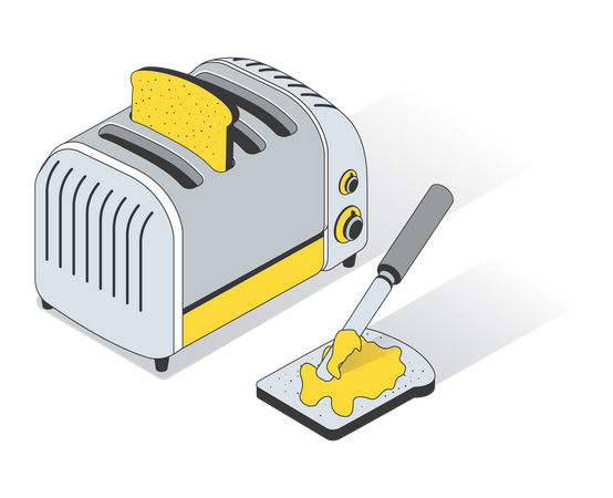 Bread Toaster  일러스트레이션