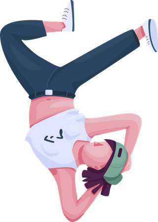 Break dance performer  Illustration