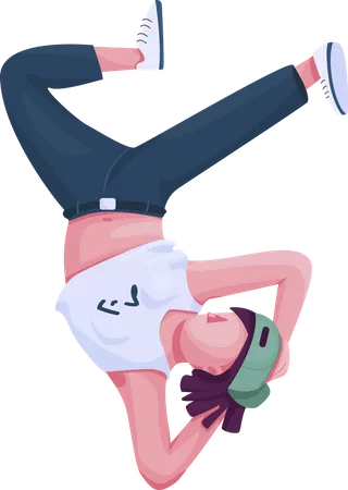 Break dance performer  Illustration