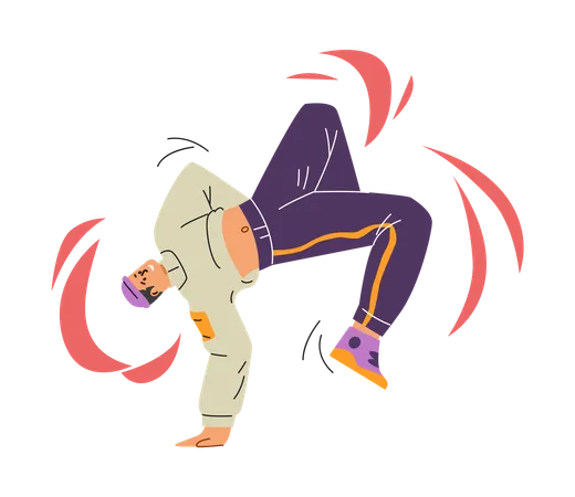 Break dancer  Illustration