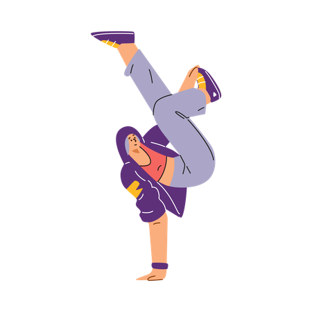 Breakdance estilo libre  Ilustración