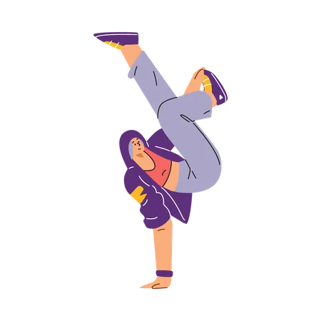 Breakdance estilo libre  Ilustración