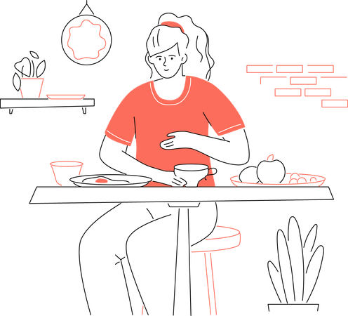 Breakfast Time  Illustration