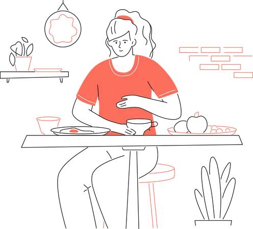 Breakfast Time  Illustration